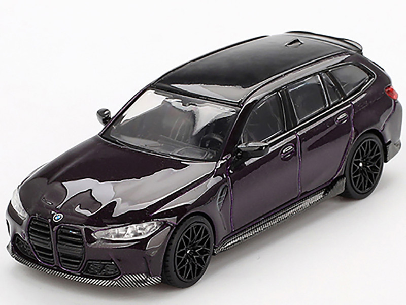 BMW M3 M Performance Touring Daytona Violet Metallic with Black Top Limited Edition 1/64 Diecast Model Car Mini GT MGT00896