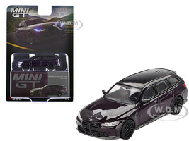 BMW M3 M Performance Touring Daytona Violet Metallic with Black Top Limited Edition 1/64 Diecast Model Car Mini GT MGT00896