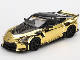 Nissan Z VeilSide FFZ400 Gold Chrome with Black Top Limited Edition 1/64 Diecast Model Car Mini GT MGT00985