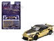 Nissan Z VeilSide FFZ400 Gold Chrome with Black Top Limited Edition 1/64 Diecast Model Car Mini GT MGT00985