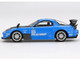 Mazda RX 7 RE Amemiya 20B NA 3ROTOR 7 RHD Right Hand Drive Ama san Go Blue with Carbon Hood Limited Edition 1/64 Diecast Model Car Mini GT MGT01046