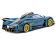 Pagani Huayra R Turquoise Carbon Fiber with Gold Wheels Global64 Series 1/64 Diecast Model Car Tarmac Works T64G-TL035-TCF