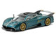 Pagani Huayra R Turquoise Carbon Fiber with Gold Wheels Global64 Series 1/64 Diecast Model Car Tarmac Works T64G-TL035-TCF