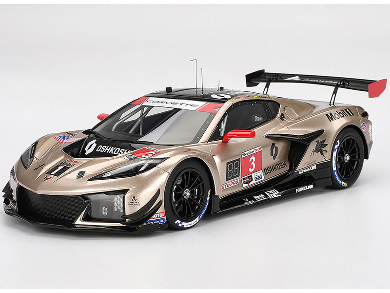 Chevrolet Corvette Z06 GT3 R #3 Antonio Garcia Daniel Juncadella Alexander Sims Corvette Racing by Pratt Miller Motorsports 12 Hours of Sebring 2024 1/18 Model Car Top Speed TS0590