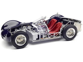 Maserati Tipo 60 61 Birdcage Dark Blue Cut Off Model Limited Edition to 200 pieces Worldwide with Showcase and Baseplate 1/18 Diecast Model Car CMC M-290