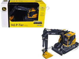 John Deere 145 P-Tier Excavator Yellow Gray Prestige Collection 1/50 Diecast Model ERTL TOMY 45886