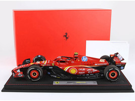 Ferrari SF 24 #55 Carlos Sainz 3rd Place Formula One F1 Monaco GP 2024 Limited Edition to 50 pieces Worldwide 1/18 Diecast Model Car BBR BBR241855CDIE