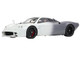 Pagani Huayra Codalunga Bianco Malta and Grigio Silverstone Gray Metallic with Black Top with DISPLAY CASE Limited Edition to 100 pieces Worldwide 1/18 Model Car BBR P18228E