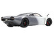 Pagani Huayra Codalunga Bianco Malta and Grigio Silverstone Gray Metallic with Black Top with DISPLAY CASE Limited Edition to 100 pieces Worldwide 1/18 Model Car BBR P18228E