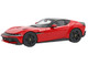 Ferrari 12Cilindri Rosso Corsa Red with Black Top with DISPLAY CASE Limited Edition to 200 pieces Worldwide 1/18 Model Car BBR P18248A
