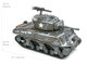 Model Kit United States M4 Sherman Tank Moderate Difficulty Steel Model Metal Earth PS2024