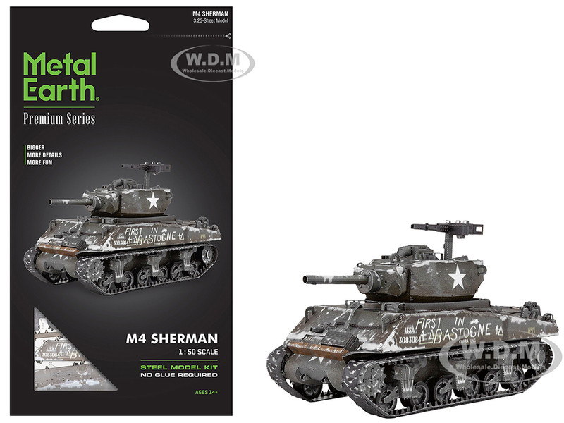 Model Kit United States M4 Sherman Tank Moderate Difficulty Steel Model Metal Earth PS2024