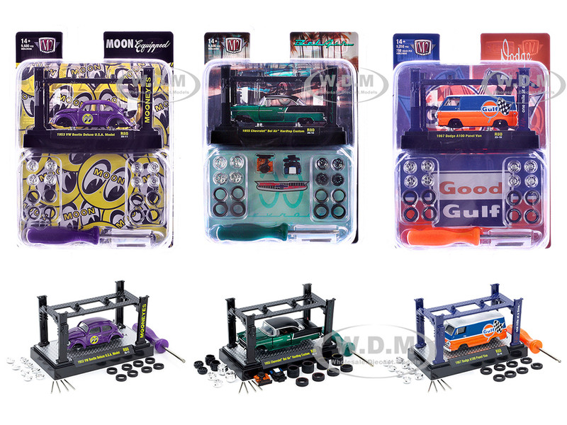 Model Kit 3 piece Car Set Release 80 Limited Edition to 9600 pieces Worldwide 1/64 Diecast Model Cars M2 Machines 37000-80