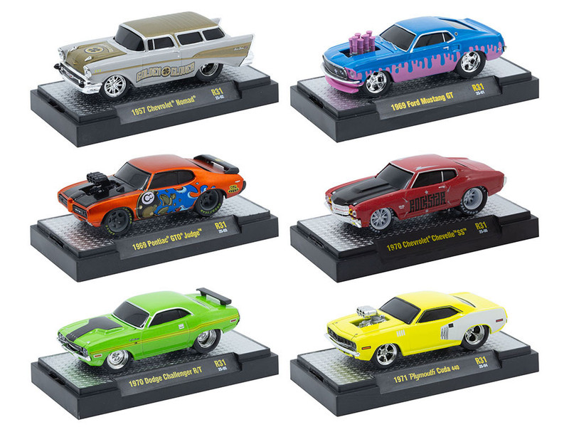 Ground Pounders 6 Cars Set Release 31 IN DISPLAY CASES Limited Edition 1/64 Diecast Model Cars M2 Machines 82161-31