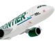 Airbus A320neo Commercial Aircraft Frontier Airlines Wilbur the Whitetail N301FR White with Tail Graphics Snap-Fit 1/150 Plastic Model Skymarks SKR907