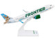 Airbus A320neo Commercial Aircraft Frontier Airlines Wilbur the Whitetail N301FR White with Tail Graphics Snap-Fit 1/150 Plastic Model Skymarks SKR907