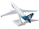 Boeing 737 MAX 8 Commercial Aircraft Alaska Airlines N801AK White Blue Tail Snap-Fit 1/130 Plastic Model Skymarks SKR1172