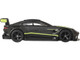 Aston Martin Vantage GTE Dark Gray Metallic with Lime Green Stripes Euro Speed Series Diecast Model Car Hot Wheels JBK76