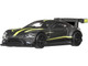 Aston Martin Vantage GTE Dark Gray Metallic with Lime Green Stripes Euro Speed Series Diecast Model Car Hot Wheels JBK76