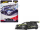 Aston Martin Vantage GTE Dark Gray Metallic with Lime Green Stripes Euro Speed Series Diecast Model Car Hot Wheels JBK76