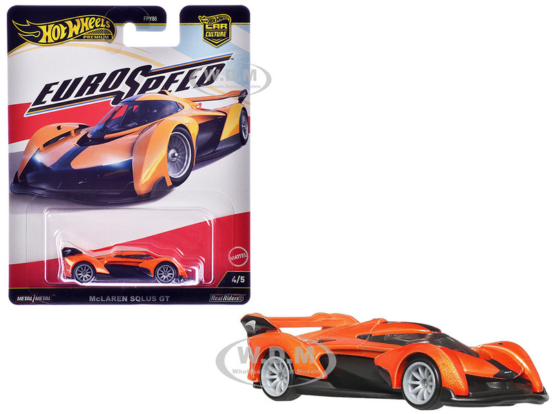 McLaren Solus GT Orange Metallic Euro Speed Series Diecast Model Car Hot Wheels JBK78
