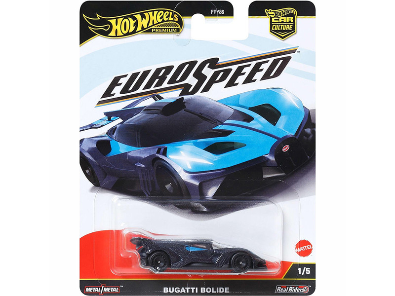 Bugatti Bolide Blue and Dark Blue Metallic Euro Speed Series Diecast Model Car Hot Wheels JBK79