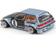 Honda Civic EF Kaido Roulette V1 Blue Metallic with Carbon Hood and Doors Designed by Jun Imai Kaido House Special 1/64 Diecast Model Car Mini GT KHMG179