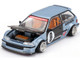 Honda Civic EF Kaido Roulette V1 Blue Metallic with Carbon Hood and Doors Designed by Jun Imai Kaido House Special 1/64 Diecast Model Car Mini GT KHMG179
