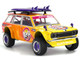 Datsun Kaido 510 Wagon 4x4 RHD Right Hand Drive Kaido Islands V1 Yellow to Red Gradient with Surfboards Designed by Jun Imai Kaido House Special 1/64 Diecast Model Car Mini GT KHMG210