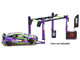 EVA Racing Garage Tools Set of 5 pieces with Stickers Parts64 Series for 1/64 Model Cars Tarmac Works T64A-TL001-EVA