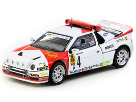 Ford RS200 #4 Antonio Zanini Josep Autet Rallye Catalunya 1986 Hobby64+ Series 1/64 Diecast Model Car Tarmac Works T64P-001-86RC04