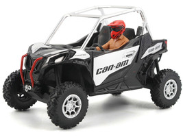 Can Am Maverick Sport XXC 1000R Silver Metallic and Black with Driver Figure 1/32 Diecast Model BRP Models 60025