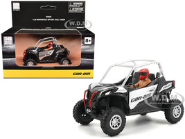 Can Am Maverick Sport XXC 1000R Silver Metallic and Black with Driver Figure 1/32 Diecast Model BRP Models 60025