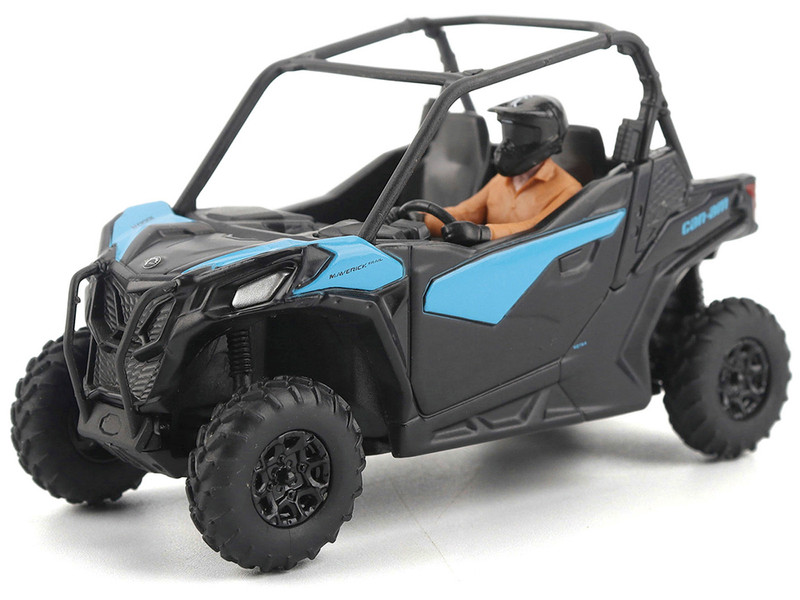 Can Am Maverick Trail DPS 1000 Blue and Black with Driver Figure 1/32 Diecast Model BRP Models 60027