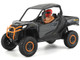 Can Am Commander XT P 1000R Gray and Orange with Driver Figure 1/32 Diecast Model BRP Models 60029