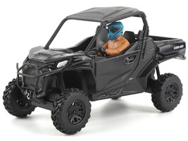 Can Am Commander XT 1000R Matt Black with Driver Figure 1/32 Diecast Model BRP Models 60030