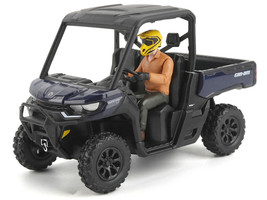 Can Am Defender XT HD9 Navy Blue and Black with Driver Figure 1/32 Diecast Model BRP Models 60032