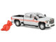 2022 GMC Sierra 3500 HD Pickup Truck Indiana Cardinals Silver Metallic with Red Stripes and Cardinal Figure 2025 Greenlight Waltersons Collector s Expo Exclusive 1/64 Diecast Model Car Greenlight 51684A