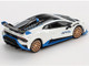Lamborghini Huracan STO Bianco Asopo White with Black Top and Blue Accents Limited Edition 1/64 Diecast Model Car Mini GT MGT00788