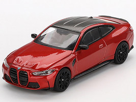BMW M4 Competition Sakhir Orange Metallic with Carbon Top Limited Edition 1/64 Diecast Model Car Mini GT MGT00811