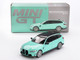 BMW M3 M Performance Touring Mint Green with Black Top Limited Edition 1/64 Diecast Model Car Mini GT MGT00897