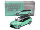 BMW M3 M Performance Touring Mint Green with Black Top Limited Edition 1/64 Diecast Model Car Mini GT MGT00897
