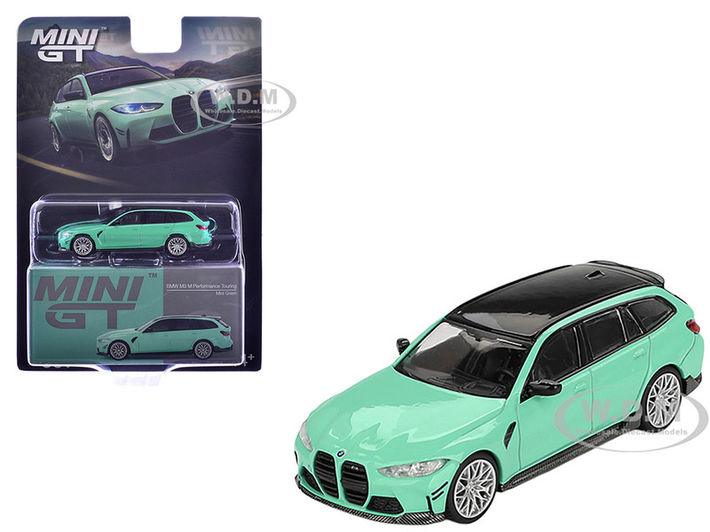 BMW M3 M Performance Touring Mint Green with Black Top Limited Edition 1/64 Diecast Model Car Mini GT MGT00897