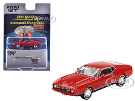 Ford Mustang Mach 1 Red 007 James Bond Diamonds Are Forever 1971 Movie Limited Edition 1/64 Diecast Model Car Mini GT MGT00905-007E