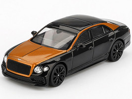 Flying Spur Orange Flame Metallic and Onyx Black Limited Edition 1/64 Diecast Model Car Mini GT MGT00991