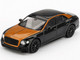 Flying Spur Orange Flame Metallic and Onyx Black Limited Edition 1/64 Diecast Model Car Mini GT MGT00991