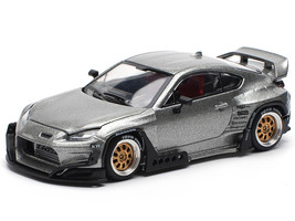 Toyota Pandem GR86 Silver Metallic 1/64 Diecast Model Car Pop Race PR640235