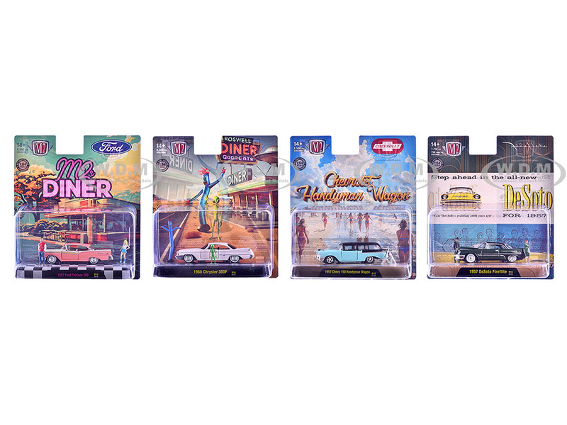 Auto News Release 16 Set of 4 Cars Limited Edition to 8500 pieces Worldwide 1/64 Diecast Model Cars M2 Machines 67500-16