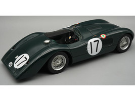 Jaguar C Type Longtail #17 Stirling Moss Peter Walker 24 Hours of Le Mans 1952 Mythos Series with Display Case Limited Edition to 100 pieces Worldwide 1/18 Model Car Tecnomodel TM18-303B