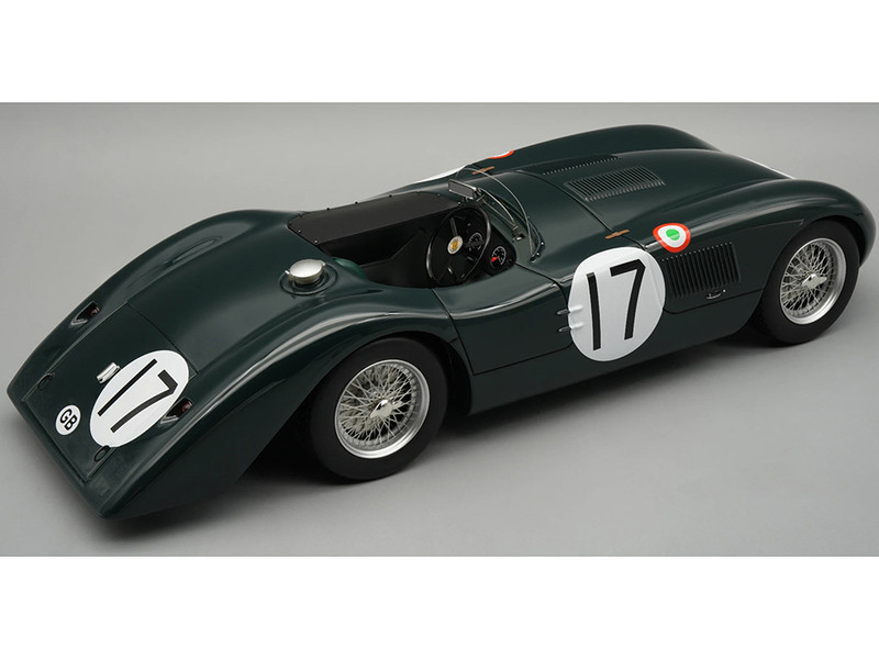 Jaguar C Type Longtail #17 Stirling Moss Peter Walker 24 Hours of Le Mans 1952 Mythos Series with Display Case Limited Edition to 100 pieces Worldwide 1/18 Model Car Tecnomodel TM18-303B